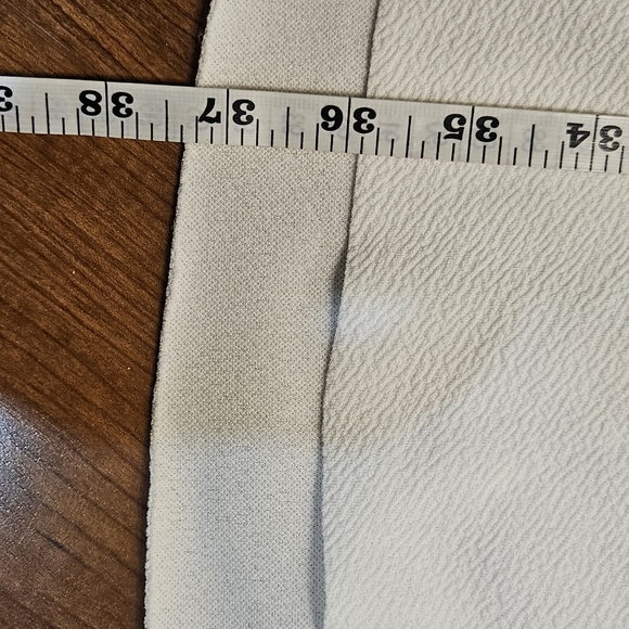 ZARA White Short Sleeve V Neck Tie Waist‎ Crepe Midi Dress Size S - Picture 7 of 8